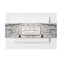 Die rustikale Hochzeitskollektion Silberbaum Einladungsbanderole