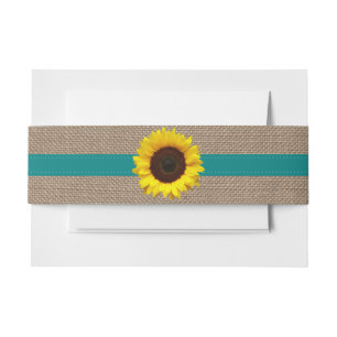 Die rustikale Hochzeitssammlung für Sonnenblumen - Einladungsbanderole
