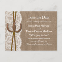 Die Rustikale Hufeisensammlung Save the Date