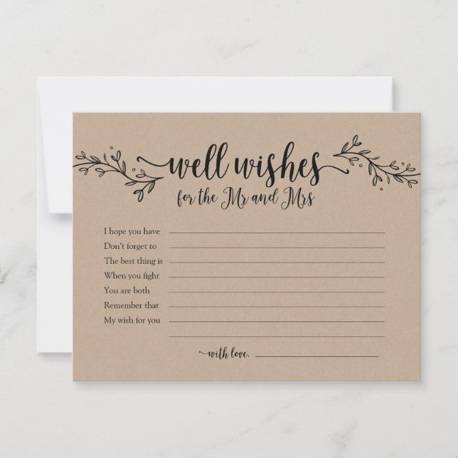 Die rustikale Kalligraphie wünscht Herrn und Frau  Einladung (Vorderseite)