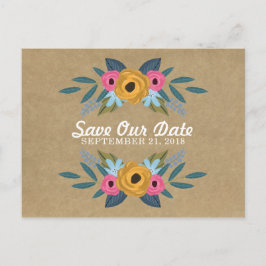 Die Rustikale Kraft-Blumenzwiebelsammlung Ankündigungspostkarte