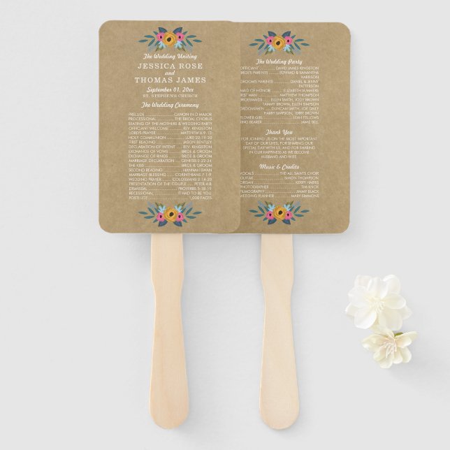 Die Rustikale Kraft-Blumenzwiebelsammlung Fächer (Vorne und Hinten)