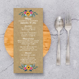 Die Rustikale Kraft-Blumenzwiebelsammlung Menükarte