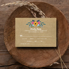 Die Rustikale Kraft-Blumenzwiebelsammlung RSVP Karte
