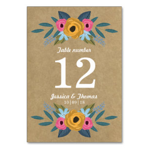 Die Rustikale Kraft-Blumenzwiebelsammlung Tischnummer