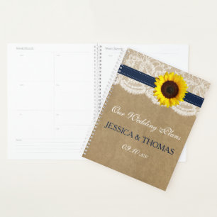 Die rustikale Kraft Sonnenblumen-Hochzeitssammlung Planer