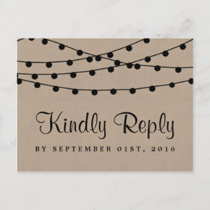 Die rustikale Kraftzeichensammlung Einladungspostkarte