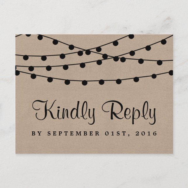 Die rustikale Kraftzeichensammlung Einladungspostkarte (Vorderseite)