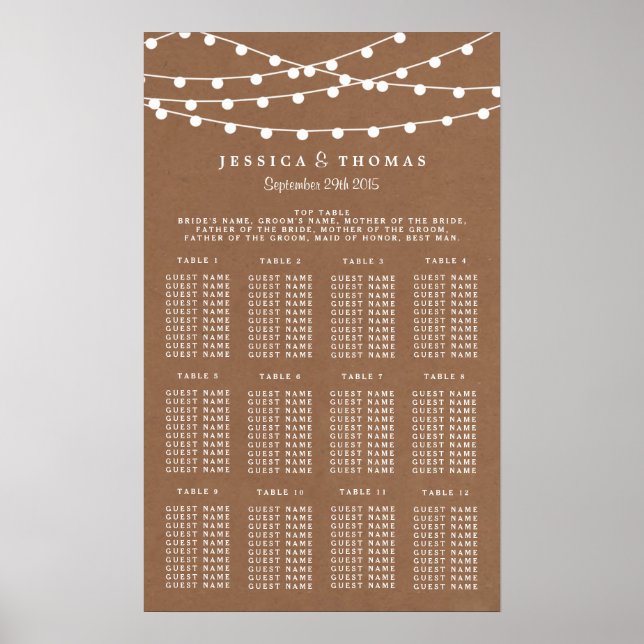 Die rustikale Kraftzeichensammlung Poster (Vorne)