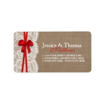 Die rustikale Red Bow Wedding Collection