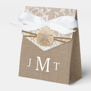 Die rustikale Sand Dollar Beach Hochzeitskollektio Geschenkschachtel