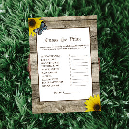 Die rustikale Sonnenblume rät von der preiswerten  Einladung