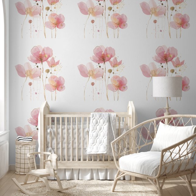 Die rustikalen Blume in Rosa und Gold sind einfach Tapete (Kinder)