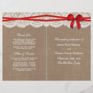Die rustikalen Programme der Red Bow Wedding