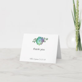 Die rustikalen Wedding Succulents danken Ihnen Dankeskarte