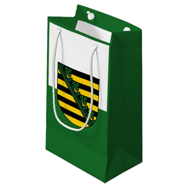 Die sächsische kleine Geschenktasche Geschenktüte (Vorderseite Schrägansicht)