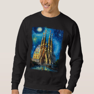 Die Sagrada Familia - Barcelona Kunst des Van Gogh Sweatshirt