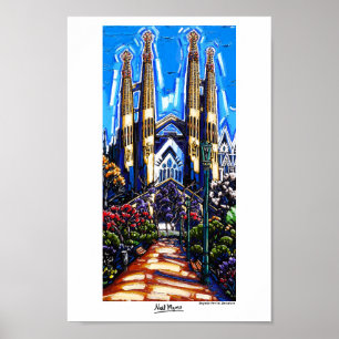 Die Sagrada Familia, Barcelona Poster