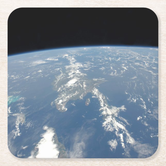 Die Sahara-Staubwolke fliegt nach Westen in den At Rechteckiger Pappuntersetzer (Vorderseite)