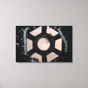 Die Sahara-Wüste sichtbar durch die Fenster Leinwanddruck