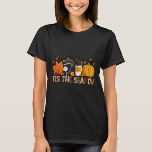 Die Saison Leopard Pumpkin Lacrosse Halloween Fall T-Shirt