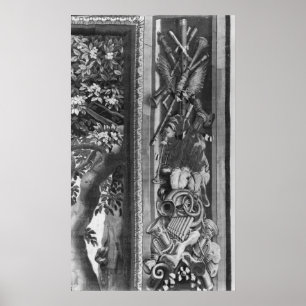 Die Saison-Tapisserie, Grenze, Gobelinfabrik Poster