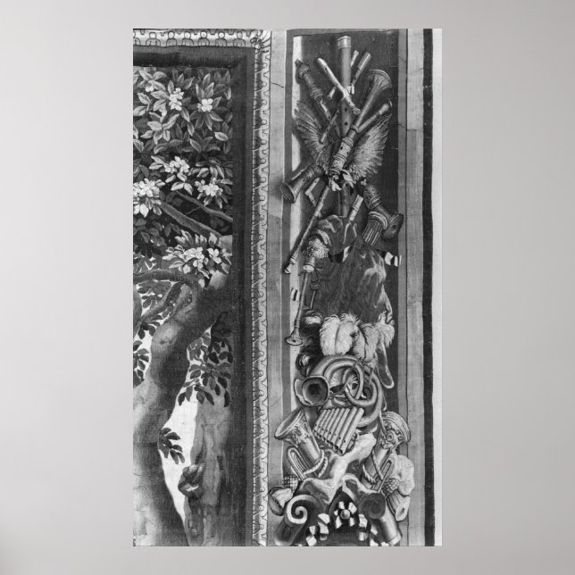 Die Saison-Tapisserie, Grenze, Gobelinfabrik Poster (Vorne)