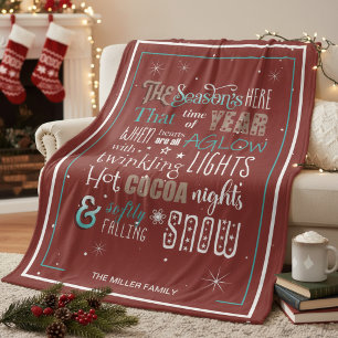 Die saisonale Weihnachtsgedicht-ID593 Whimsical Fleecedecke