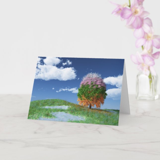 Die Saisonbaumkarte Karte (Orchidee)