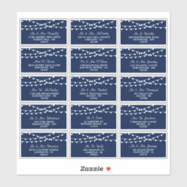 Die Saitenleuchten an der Blue Wedding Collection Aufkleber