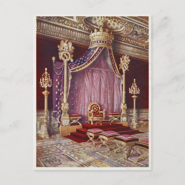 Die Salle du Trone im Palast von Edwin Foley Postkarte (Vorderseite)