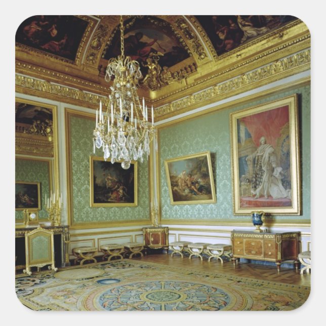 Die Salon-DES-Adligen Quadratischer Aufkleber (Vorderseite)