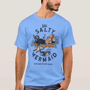 Die salzige Meerjungfrau Bar Fisch-Hütte Cool Retr T-Shirt