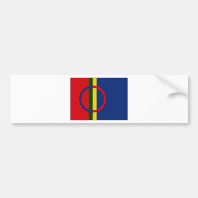 Die Sami Flagge Autoaufkleber (Vorne)