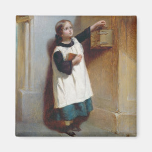 Die Sammelbox (Öl auf Tafel) Magnet