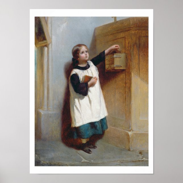 Die Sammelbox (Öl auf Tafel) Poster (Vorne)