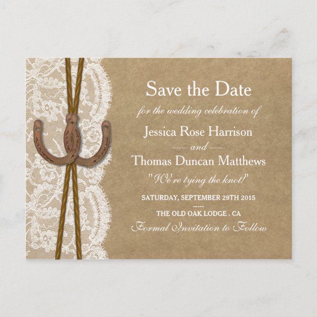 Die Sammlung von Kraft, Spitzen und Hufeisen Ankündigungspostkarte (Vorderseite)