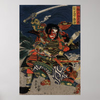 Die Samurai-Krieger Tadanori und Noritsune