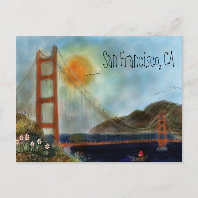Die San Francisco Golden Gate Bridge Postcars Postkarte (Vorderseite)