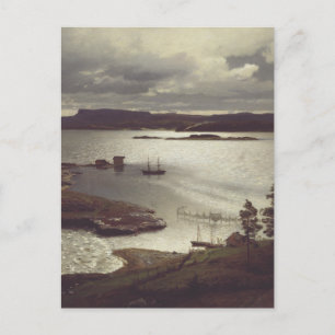 Die Sandvik-Fjord von Hans Gude Postkarte