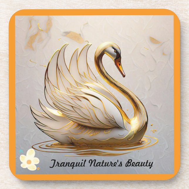 "Die sanfte Embrace der Stille" Getränkeuntersetzer (Vorderseite)