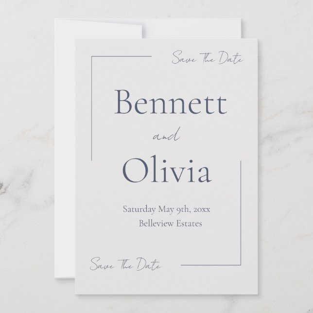 Die sanfte Jahreszeit spart das Datum Save The Date (Vorderseite)