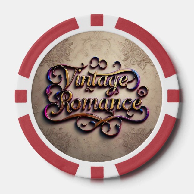 "Die sanfte Touch der Vintagen Liebe" Pokerchips (Vorderseite)