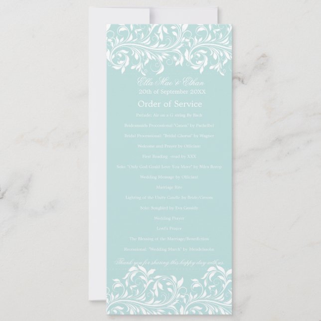 Die Sarah Jane hellblau-weiße Dienstorden Einladung (Vorderseite)