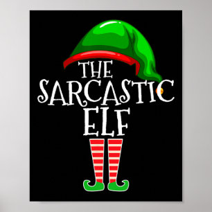 Die sarkastische Elf-Familie passende Gruppe Weihn Poster