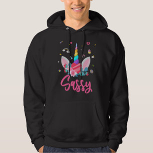 Die Sassy des Geburtstags Mädchen Einhorn Thema Ma Hoodie
