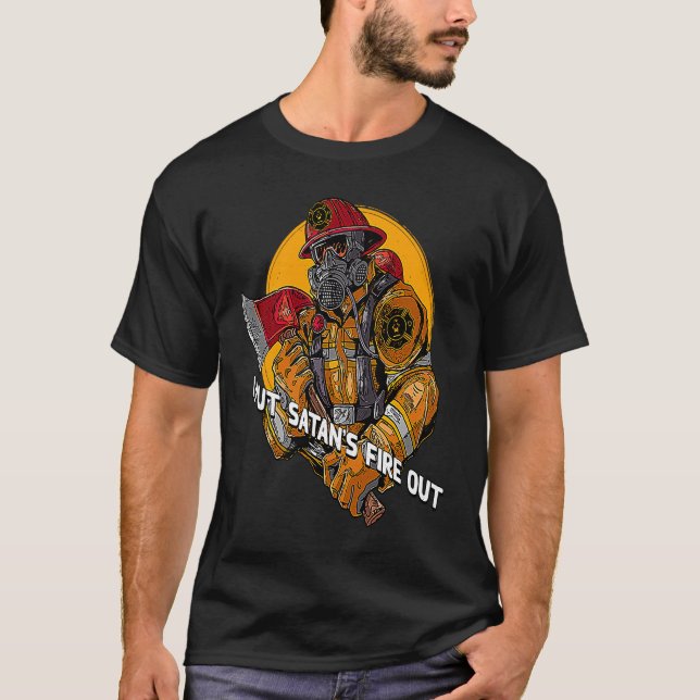 Die Satans feuern den Feuerwehrmann Vater Witze Fe T-Shirt (Vorderseite)