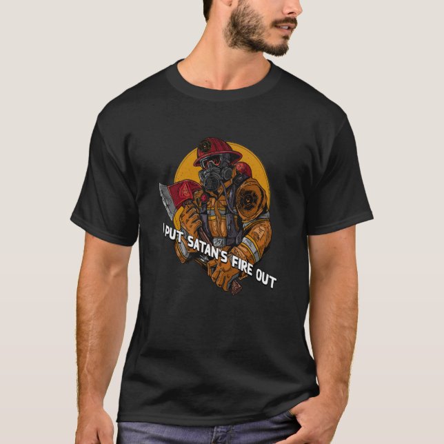 Die Satans feuern den Feuerwehrmann Vater Witze Fe T-Shirt (Vorderseite)