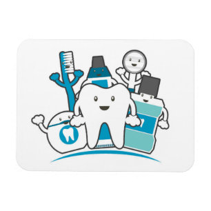 Die saubere Zahn-Gruppe Magnet