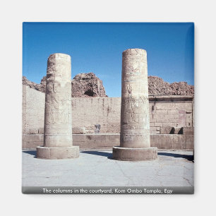 Die Säulen im Innenhof, Kom Ombo Temple, Egy Magnet